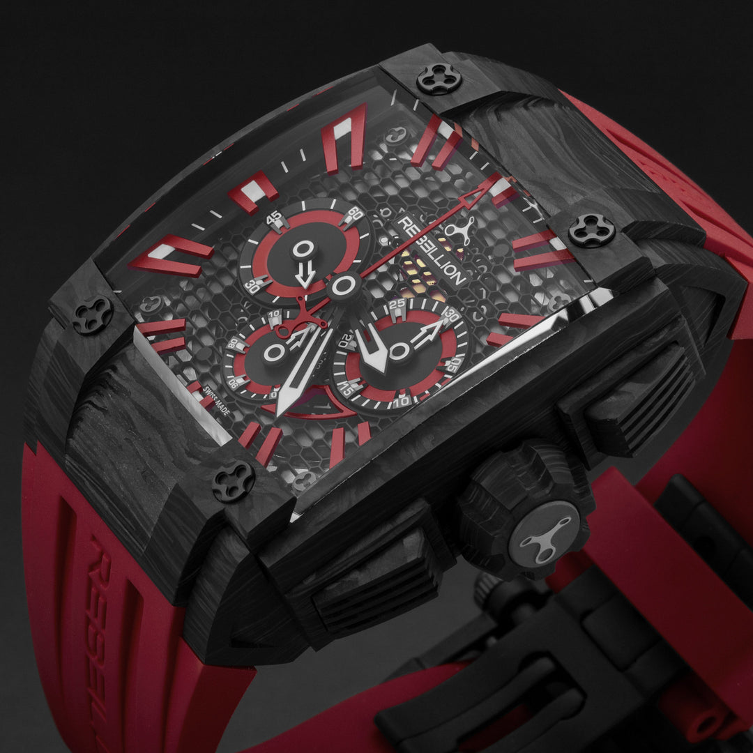 Re1 2.0 RBRE12CH.CA.RD / Black red | Black Red Dial