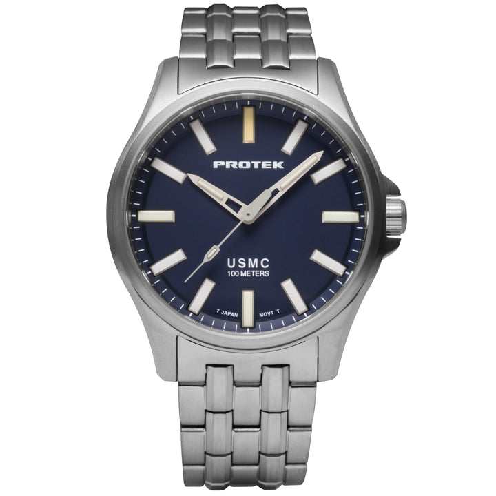 TITANIUM FIELD 3100 USMC SERIES Titanium/Dark Blue/Titanium | Dark Blue Dial
