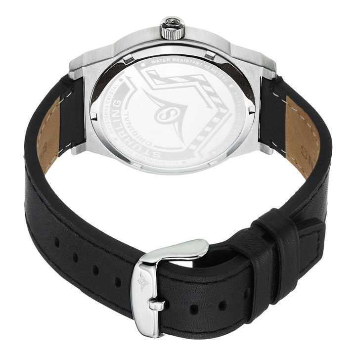 Aviator Black/Leather/White Dial/Silver Case | White Dial