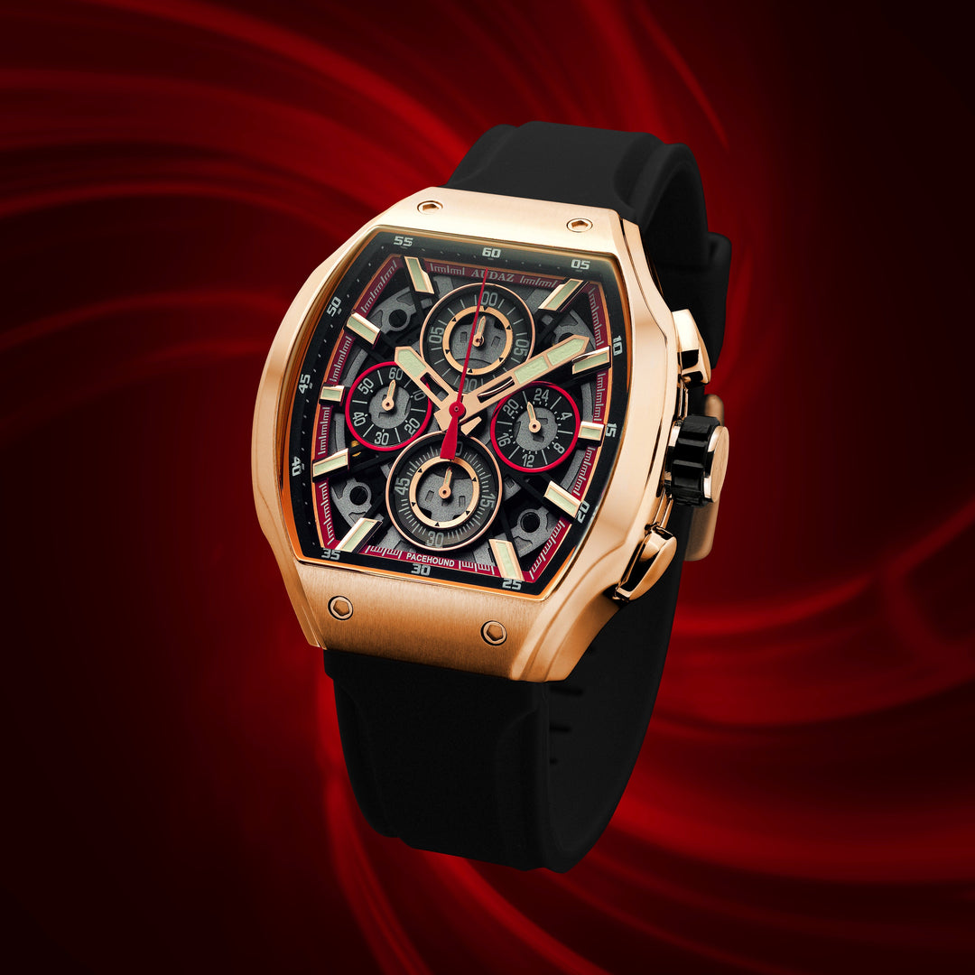 PACEHOUND CHRONO Black / Rose Gold | Black Dial