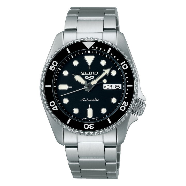 5 Sports SKX Series Mid-Size Black Dial / Stainless Steel Bracelet Black Dial