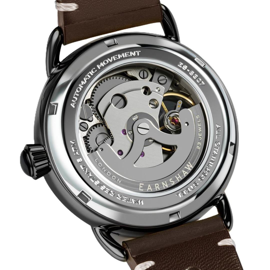 Investigator 40 Olive Green / Brown Leather Strap Green Dial