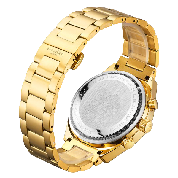 Contemporary Classic Gold/Stainless Steel Black Dial