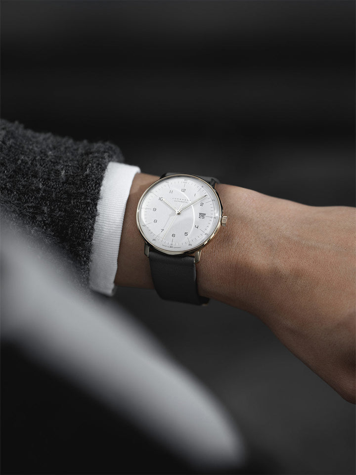Max Bill Automatic Gray Dial / Gray Leather Strap Gray Dial