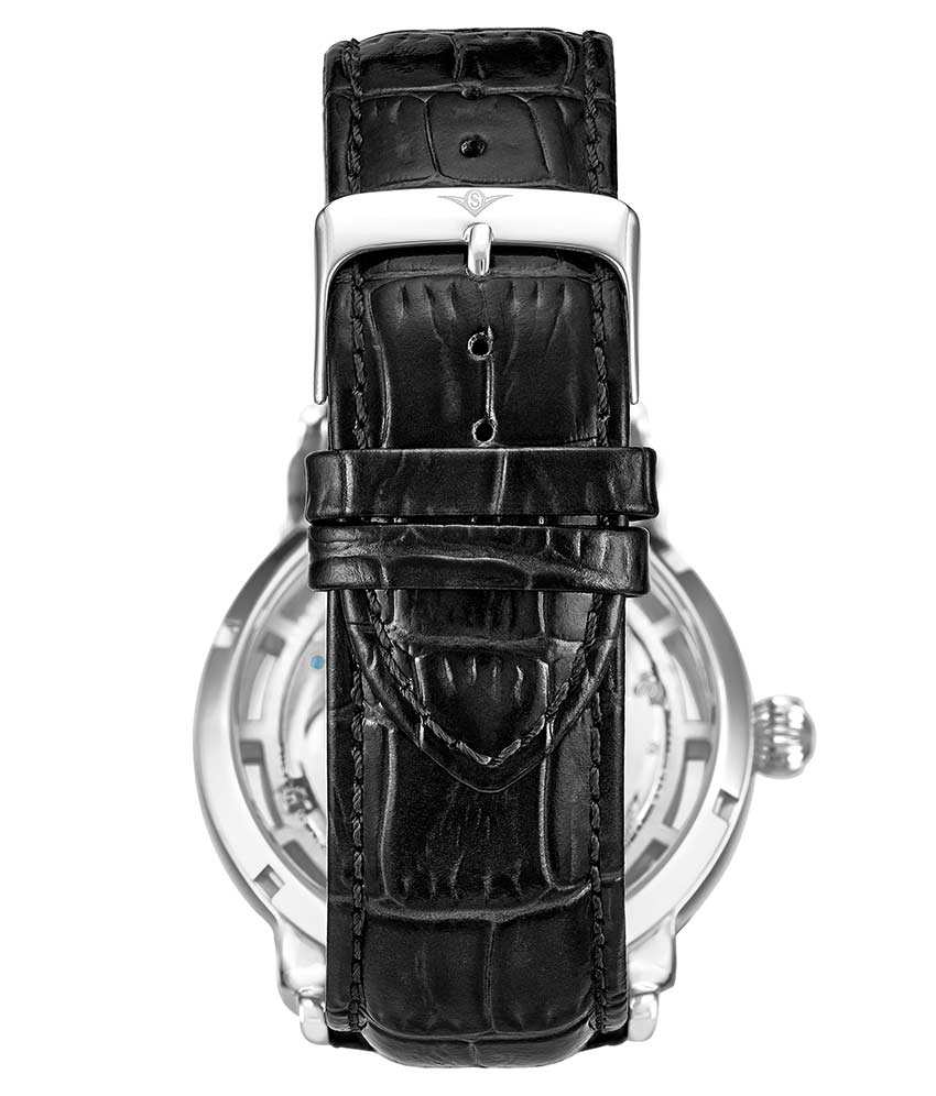 Legacy Silver Dial / Black Leather Blue Yellow | Silver Dial