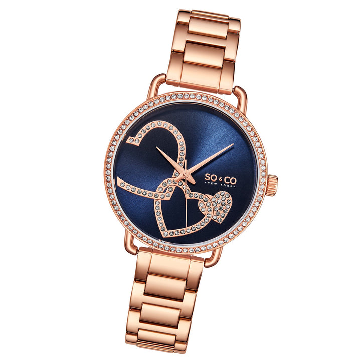 Madison-5577.3 Rose Gold/Stainless Steel | Blue Dial