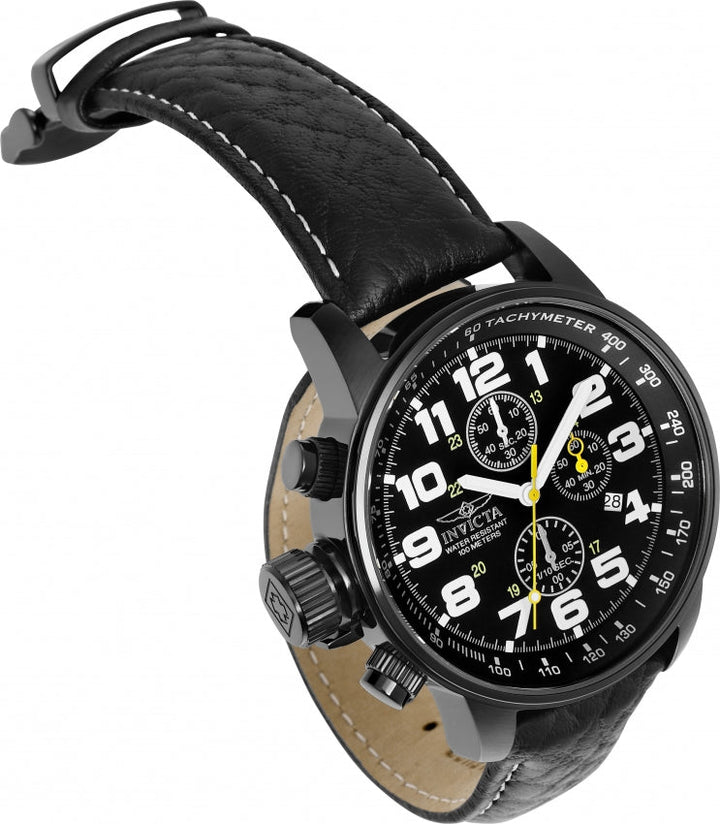 I-Force Chronograph Black Dial / Black Leather Strap Black Dial
