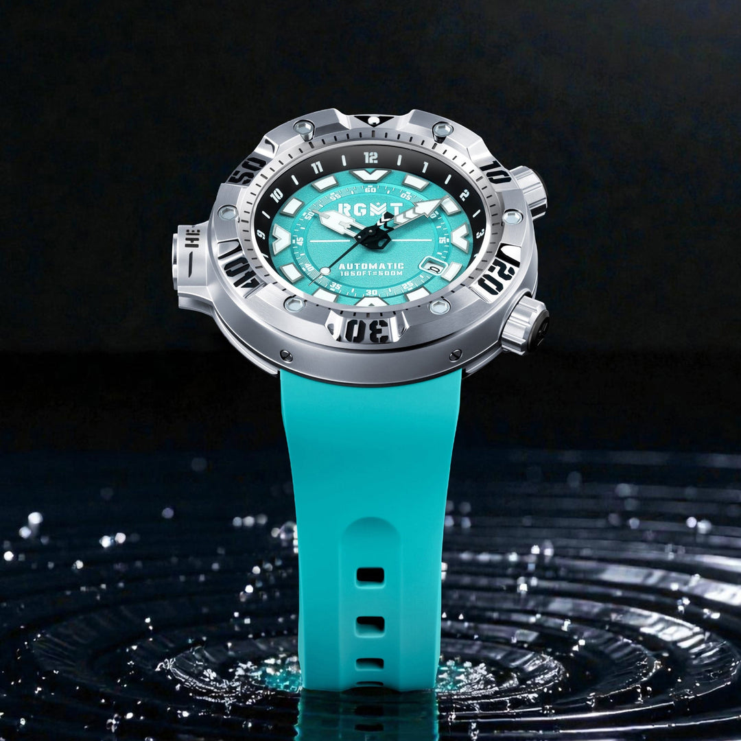 Depth Charge Automatic Light Blue  / Silicone | Blue Dial