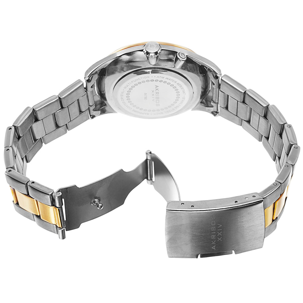 AK790TTG-Casual Silver/Gold/Alloy | Black Dial