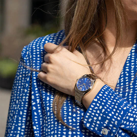 Boyfriend Collection Blue / Stainless Steel Blue Dial