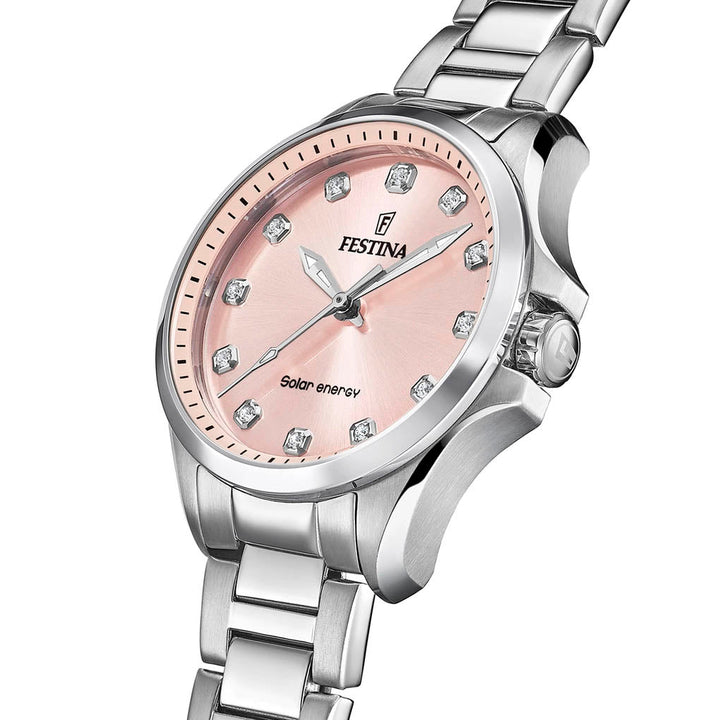 Solar Energy Pink / Stainless Steel | Pink Dial