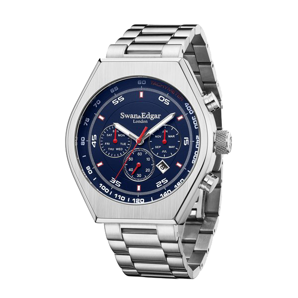 Contemporary Classic Blue Dial / Silver Stainless Steel Bracelet Blue Dial