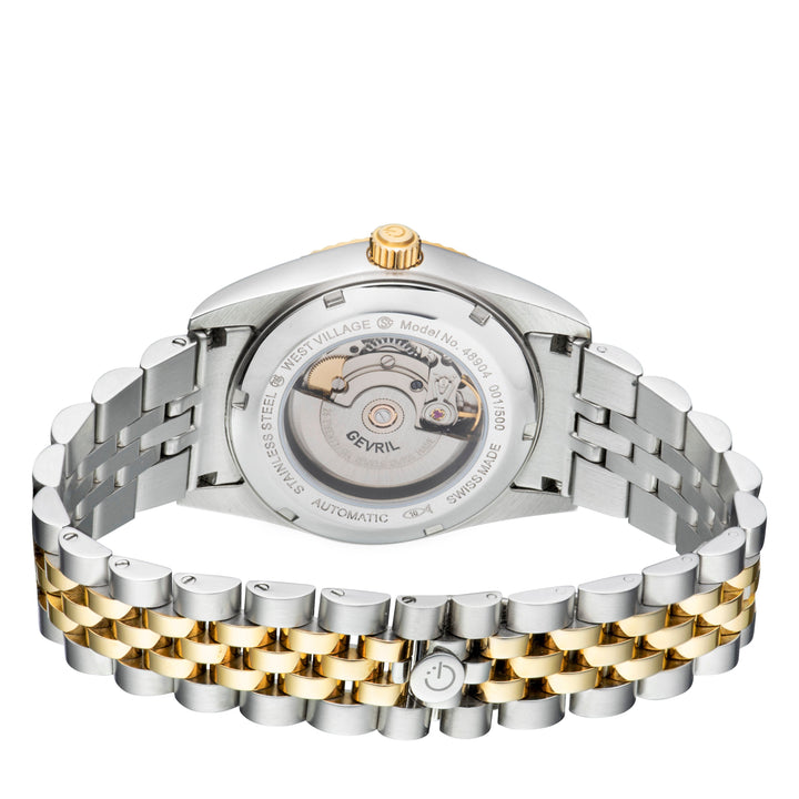 West Village Gevril Sellita Automatic SW200 Swiss Made fluted bezel watch