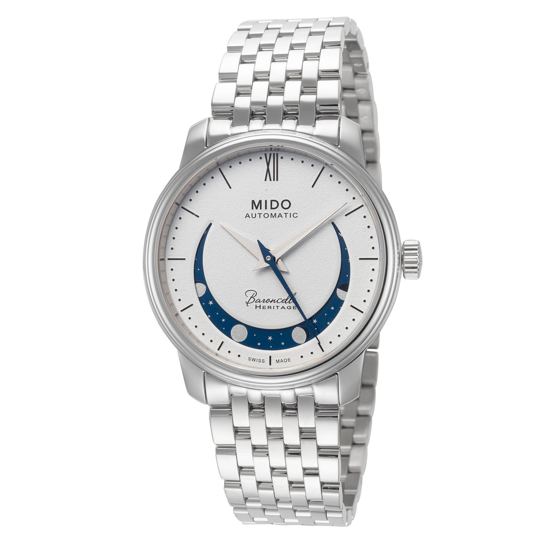 Smiling Moon 33mm / White / Silver | White Dial