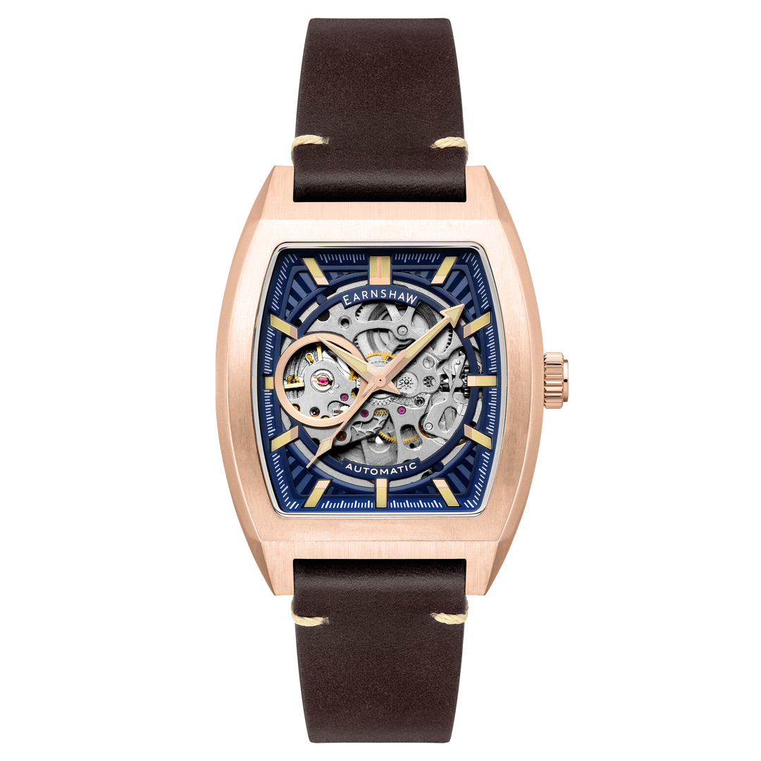 Heritage Wellington Skeleton Automatic Blue / Genuine Leather | Blue Dial
