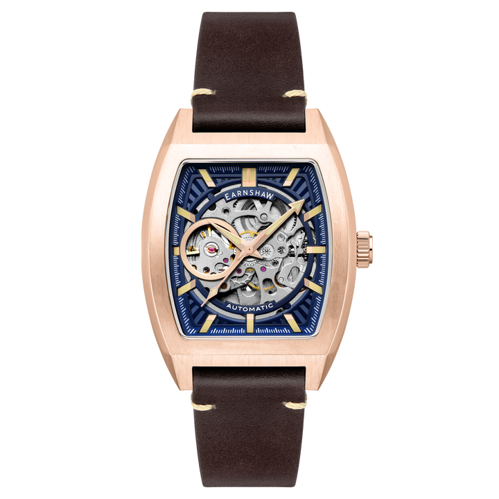 Heritage Wellington Skeleton Automatic Blue / Genuine Leather | Blue Dial