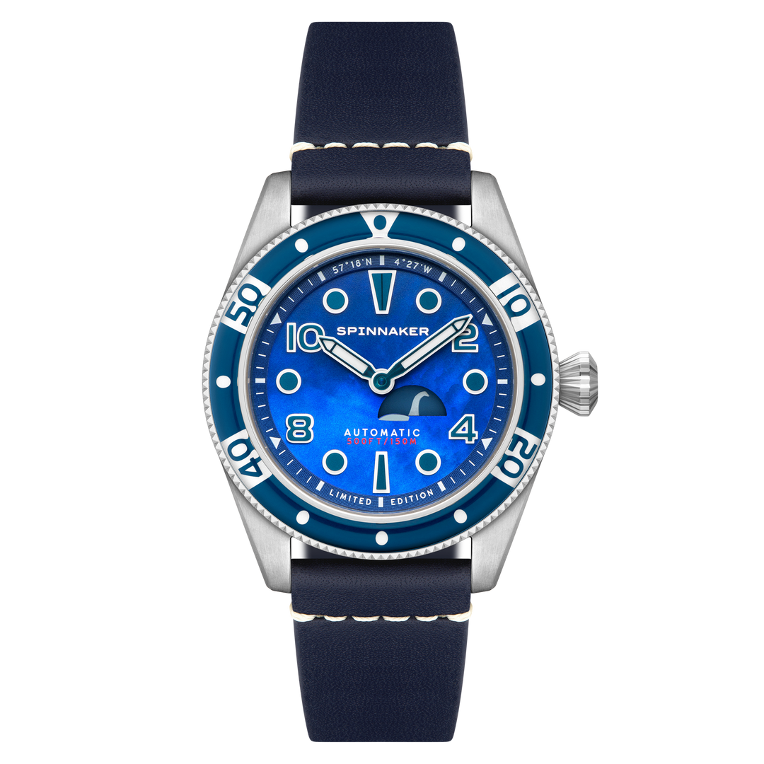 Fleuss Automatic Nessie Pearl Diver Limited Edition Blue / Leather | Blue Dial