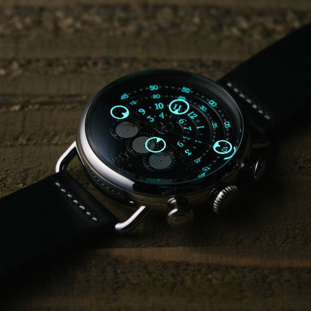 Halograph Chrono Sapphire Silver Black Black Dial