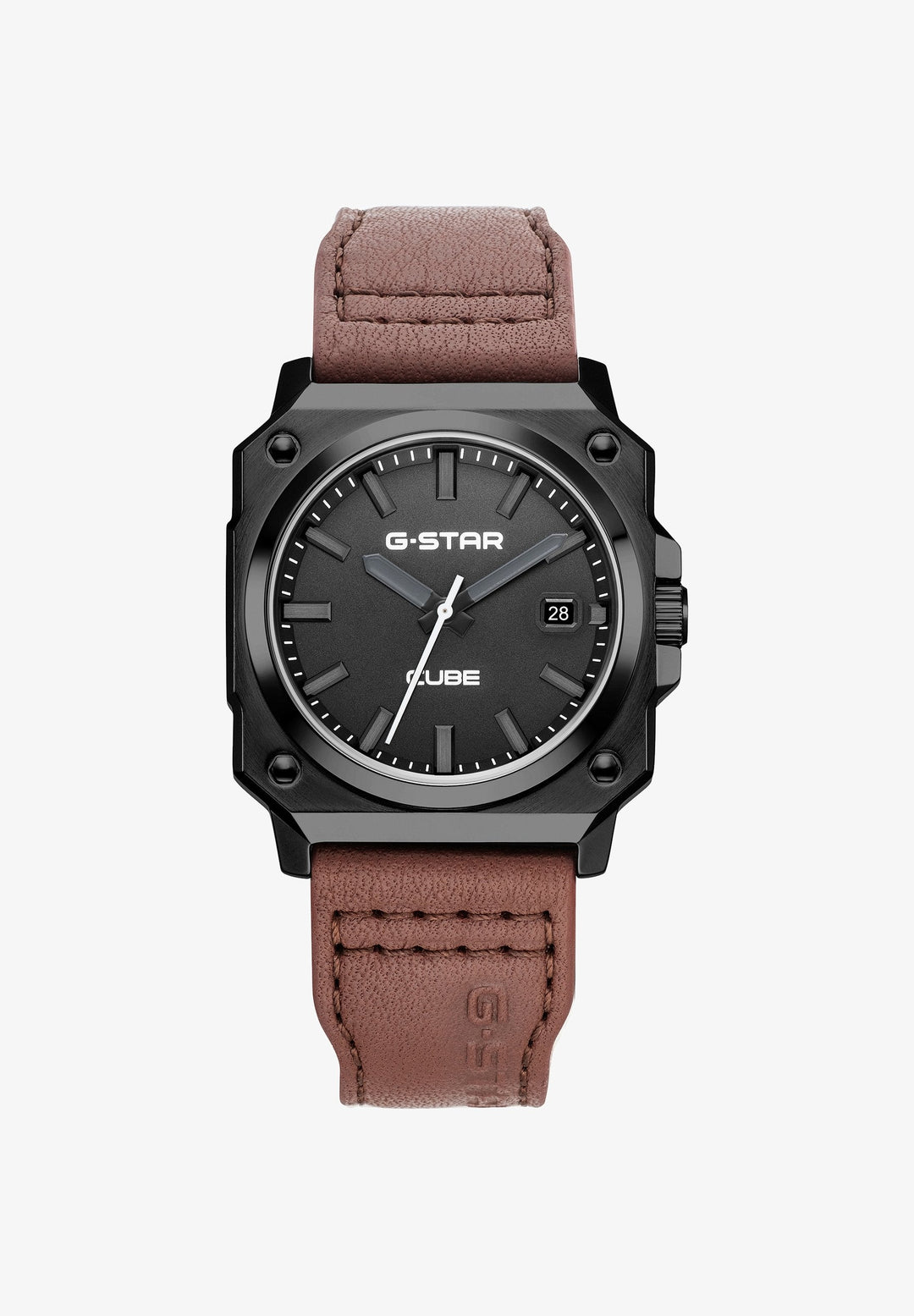 Cube Gray Dial / Brown Leather Strap Gray Dial
