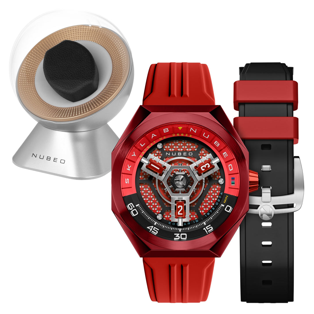 Skylab Automatic Limited Edition Set Red / Rubber | Red Dial