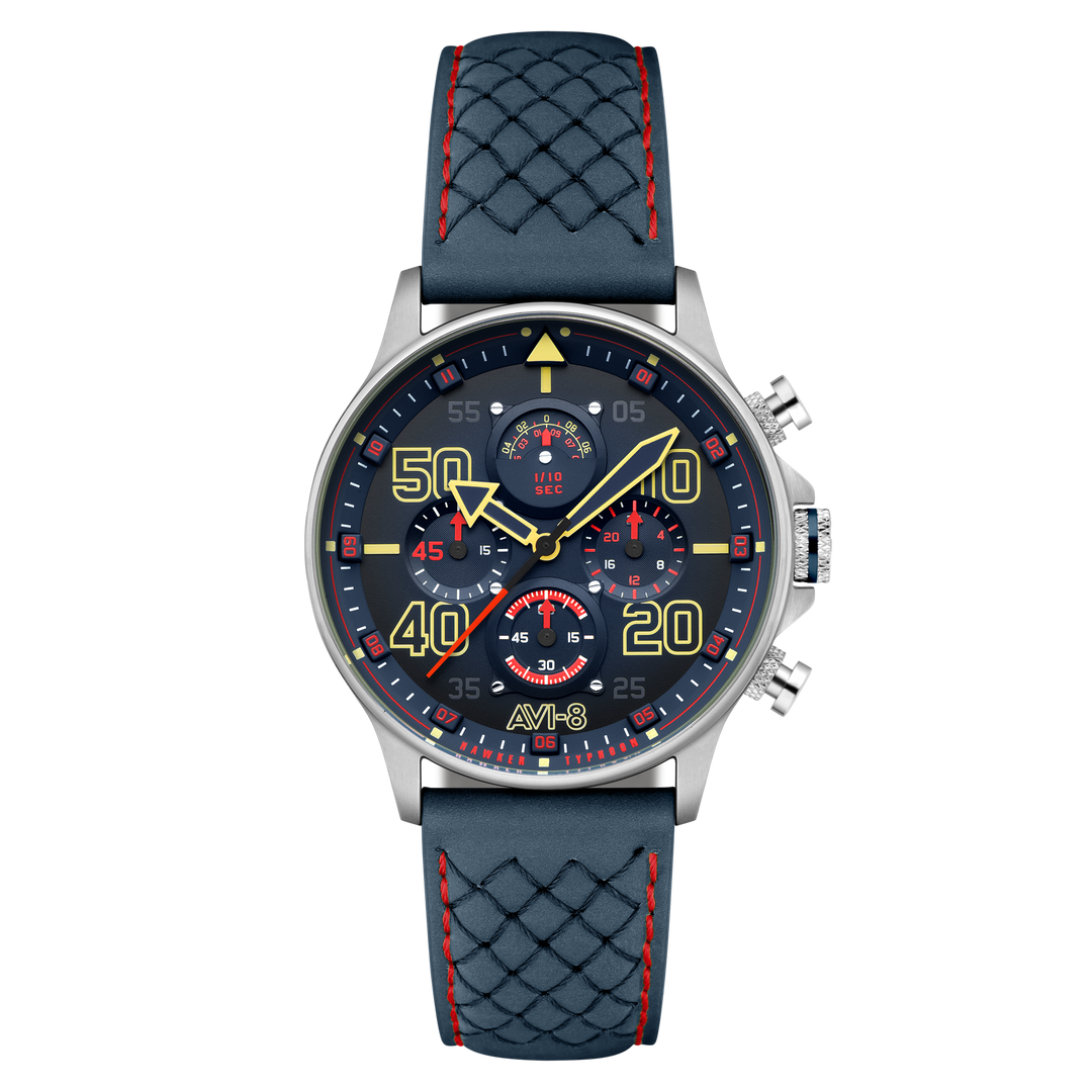 Coningham Chronograph Blue / Leather Blue Dial