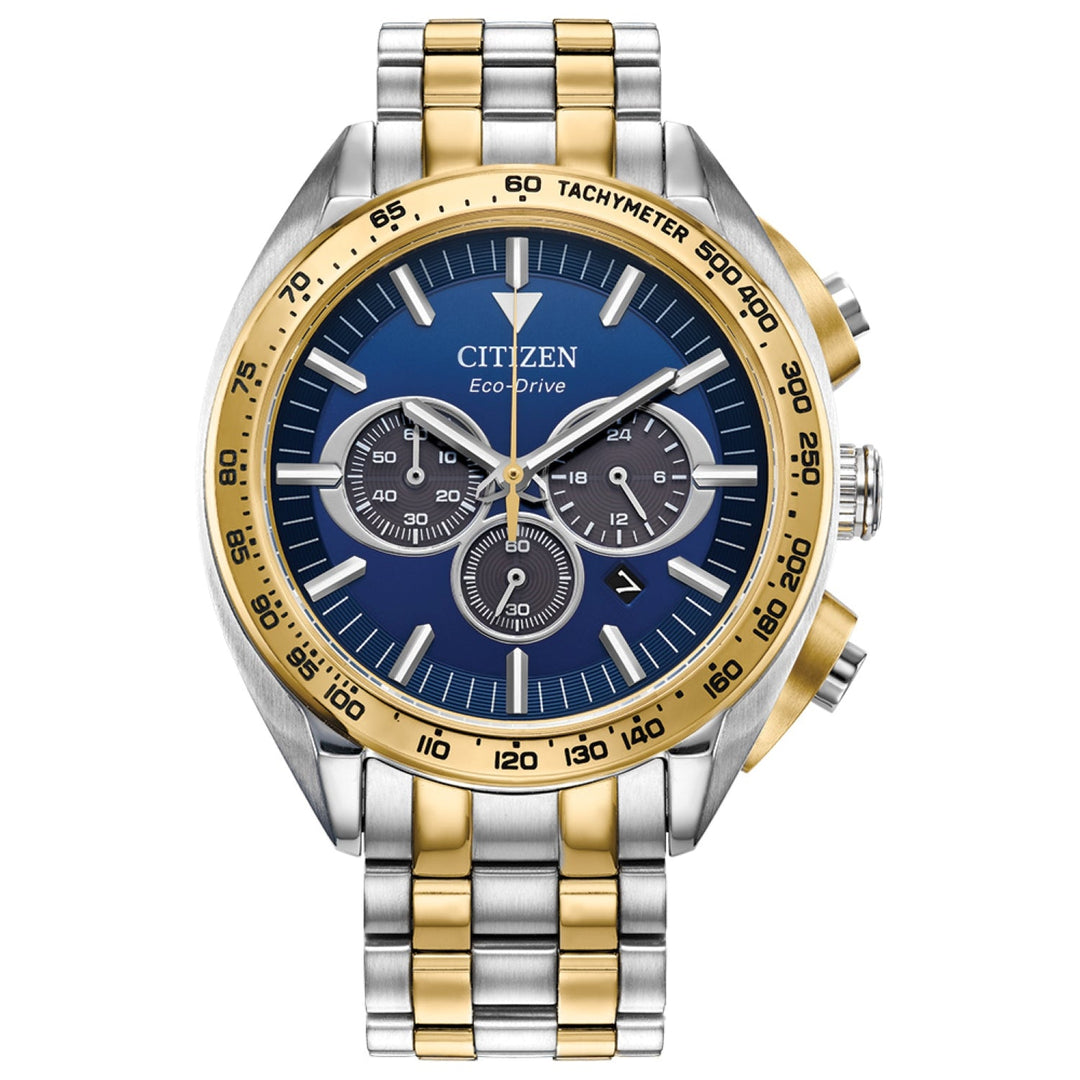 Citizen 43mm / Silver and Gold / Blue | Blue Dial