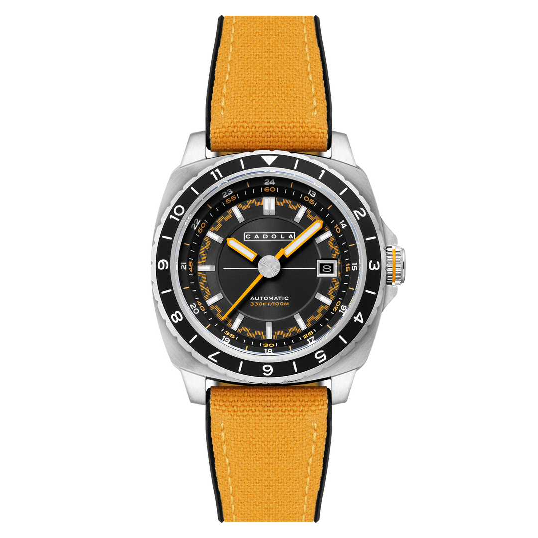 Overdrive Automatic Black / Yellow Canvas Black Dial