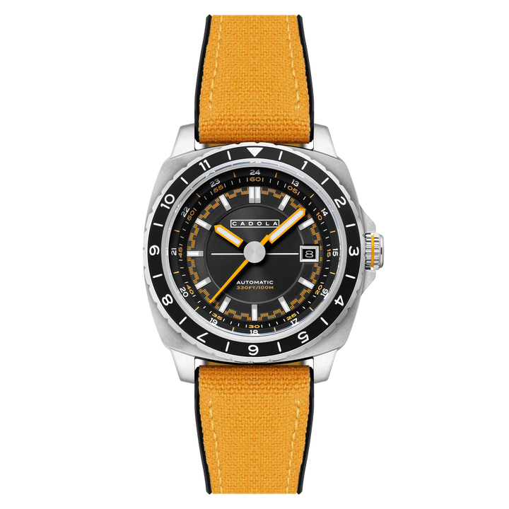 Overdrive Automatic Black / Yellow Canvas Black Dial