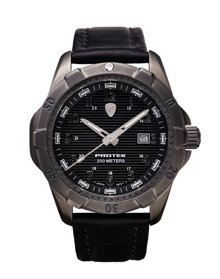 Steel Dive SSIP GUNMETAL GRAY CASE/BLACK DIAL/BLACK STRAP | Black Dial