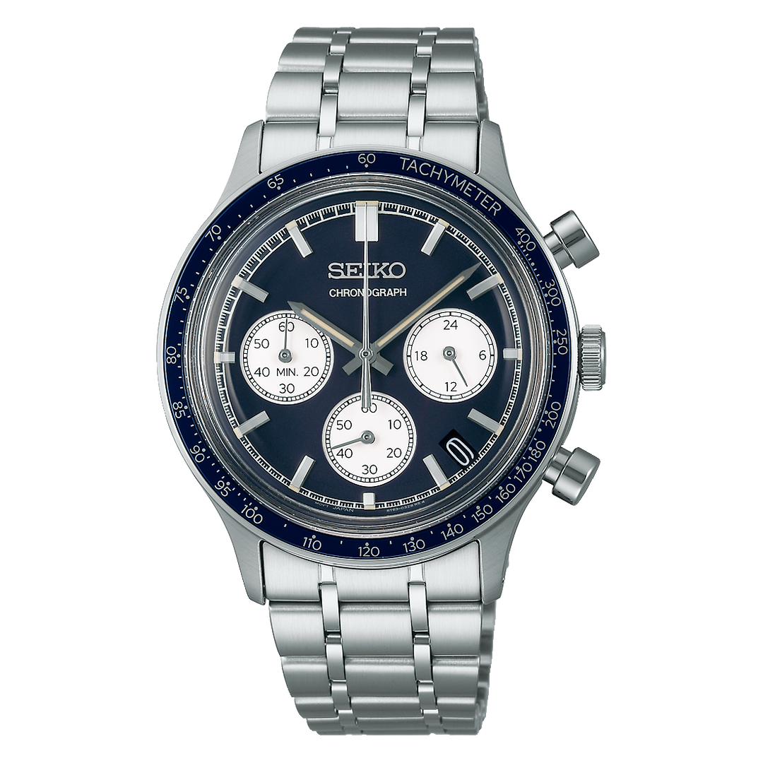 Discover More Black Dial Stainless Steel Bracelet Chronograph 38.7mm Black Dial