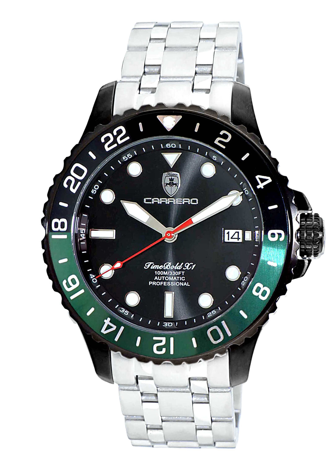 TIME BOLD- X3 GREEN/BLACK Black Dial