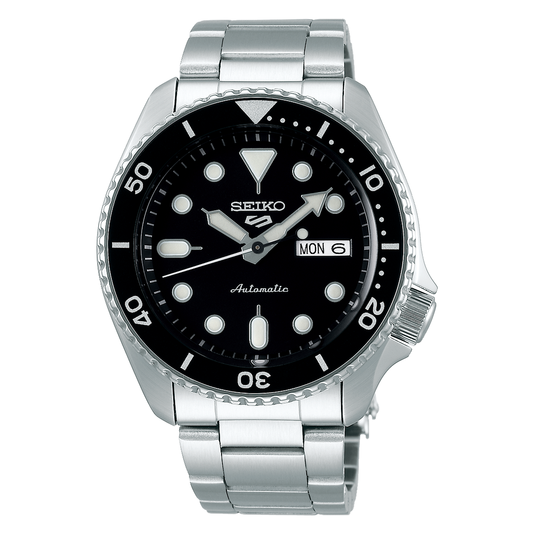 5 Sports SKX Series Black Dial / Stainless Steel Bracelet Black Dial