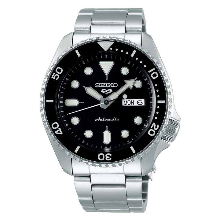5 Sports SKX Series Black Dial / Stainless Steel Bracelet Black Dial