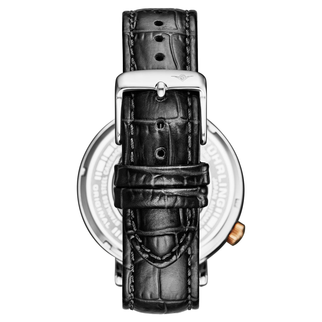 Quasar Skeleton Automatic 42mm Black/Leather | Black Dial