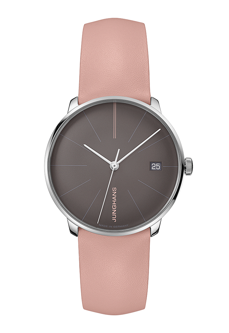 Meister Fein Kleine Automatic Dark Gray Dial / Pink Leather Strap Dark Gray Dial