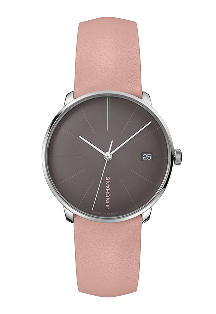 Meister Fein Kleine Automatic Dark Gray Dial / Pink Leather Strap Dark Gray Dial