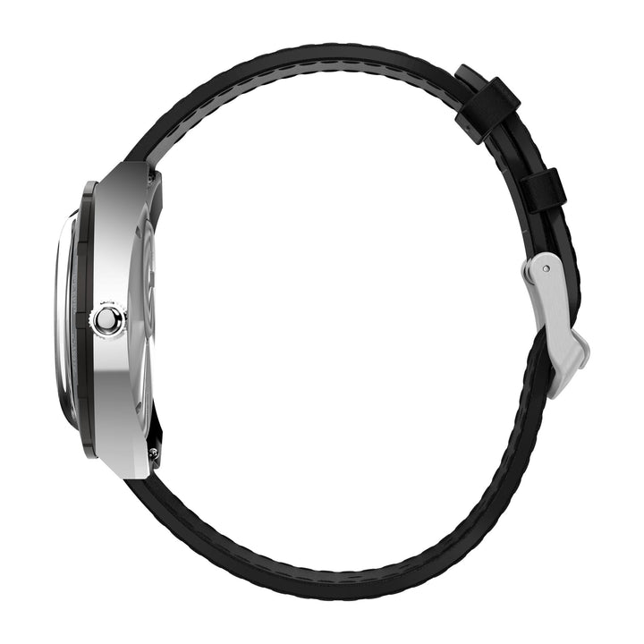 Q TIMEX Black / Leather | Black Dial