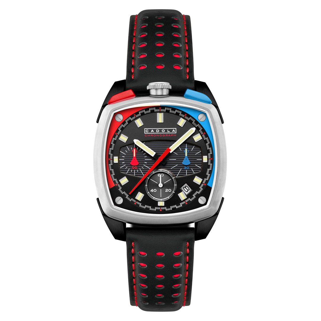 Taurus Chronograph Black / Genuine Leather | Black Dial