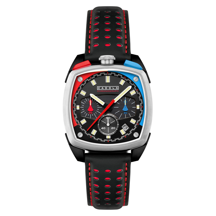 Taurus Chronograph Black / Genuine Leather | Black Dial