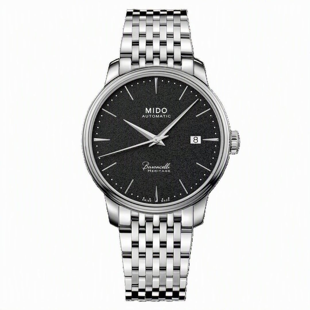 Baroncelli Heritage Black Dial / Stainless Steel Bracelet Black Dial