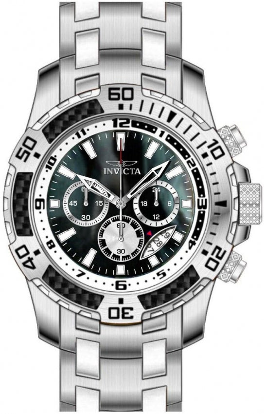Pro Diver Scuba Men Black Abalone Dial / Stainless Steel Bracelet Black Dial