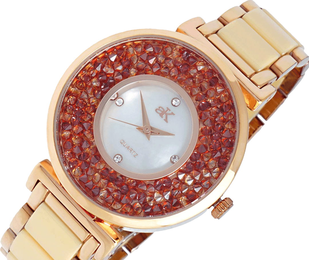 PISA EGG SHELL/ ROSETONE | Red Dial
