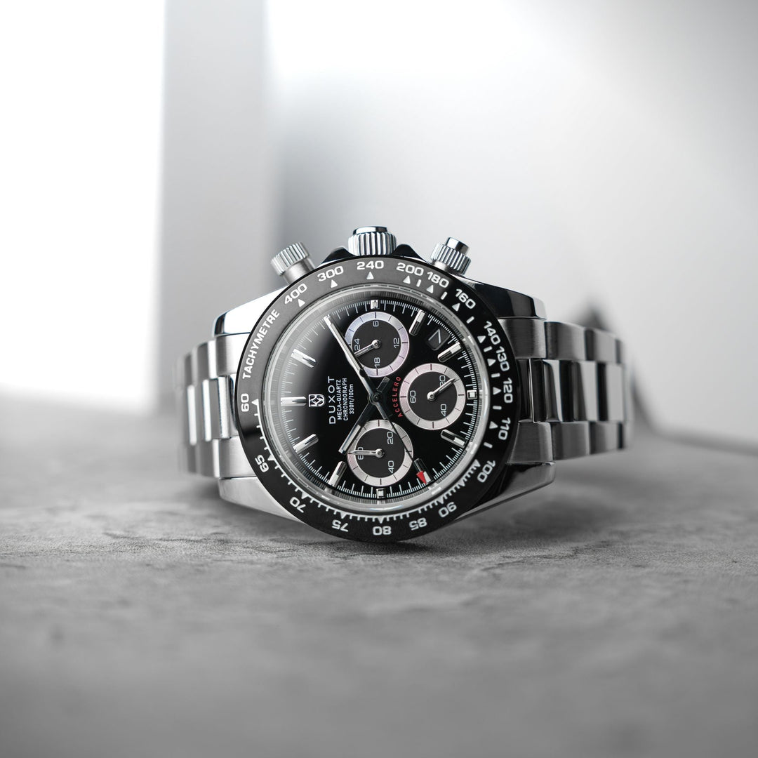 Accelero Chronograph Black/Stainless Steel | Black Dial
