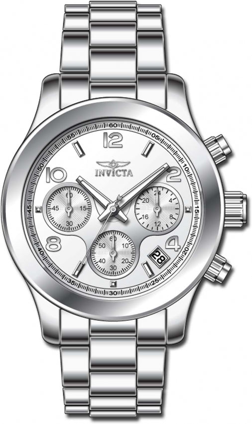 Angel Chronograph Silver-Tone Dial / Silver Stainless Steel Bracelet Silver-tone