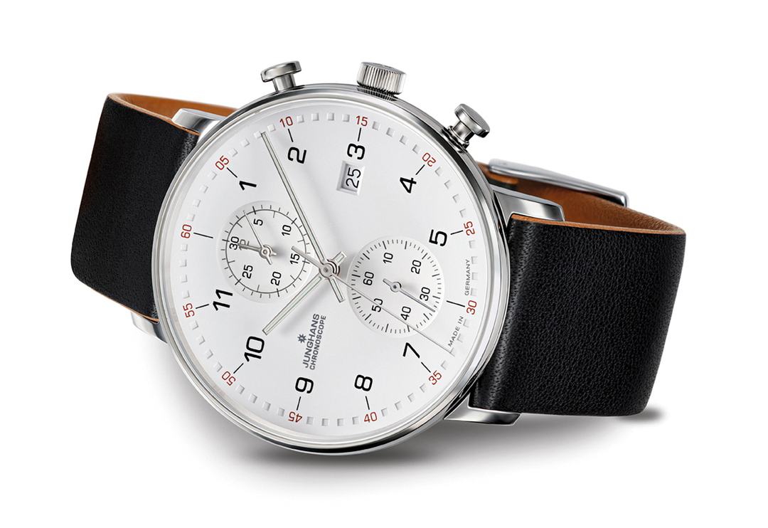 Form C Silver-Plated Dial / Black Leather Strap Silver Dial