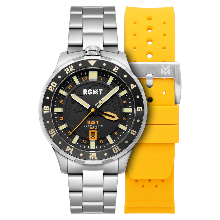 GLOBEMASTER GMT AUTOMATIC Black / Stainless Steel | Black Dial