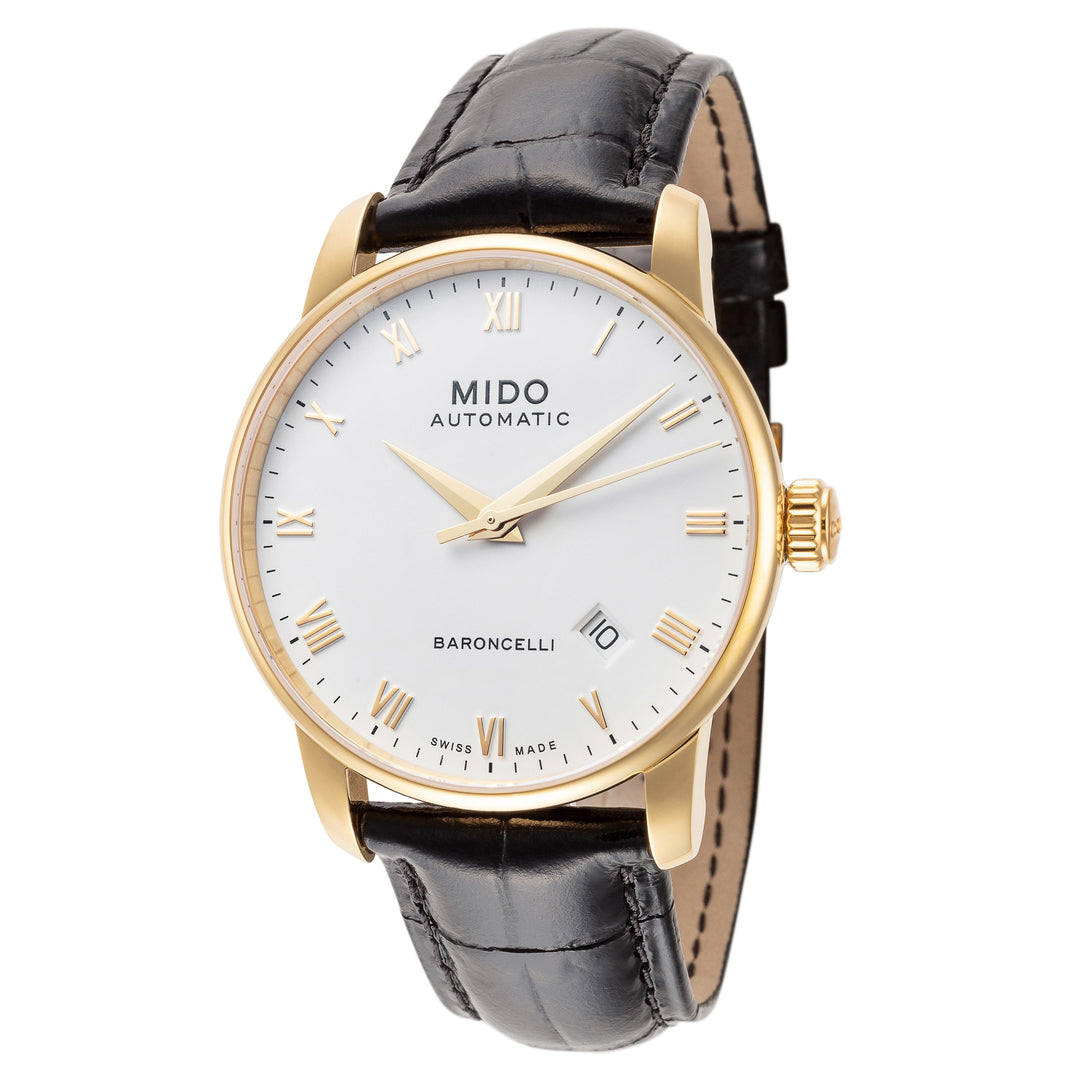 Baroncelli II 38mm / White / Black White Dial