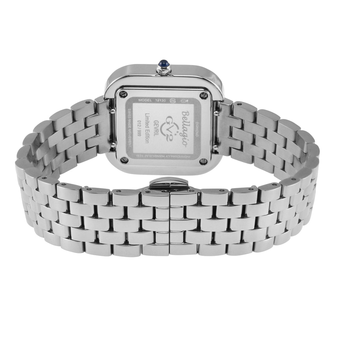 Bellagio GV2 Women's Diamond Swiss Quartz Watch, Silver/White dial 8 Diamonds, B