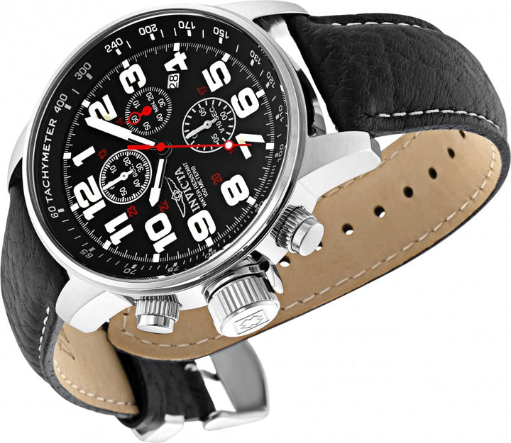 I-Force Chronograph Black Dial / Black Leather Strap Black Dial