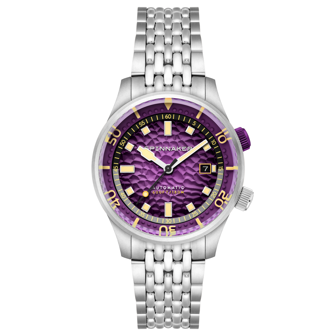 Spinnaker Bradner Automatic Purple  / Stainless Steel Purple Dial